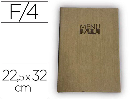 [PM04] PORTA MENUS LIDERPAPEL PU 22,5 X 32 CM CON 4 FUNDAS