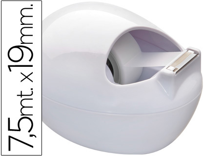 [HK100009446] PORTARROLLO SOBREMESA SCOTCH COLOR BLANCO C-36 KARIM DE 7,5 MT X 19 MM INCLUYE ROLLO DE CINTA ADHESIVA MAGIC