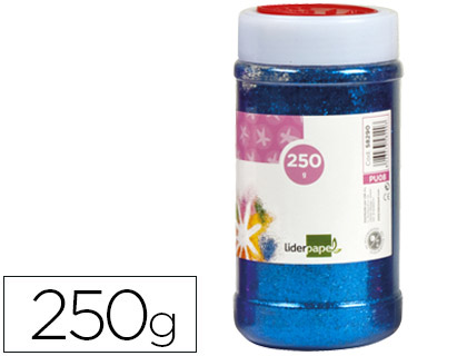 [PU16] PURPURINA LIDERPAPEL FANTASIA COLOR AZUL METALIZADO BOTE DE 250 GR