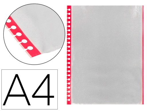 [WR02] RECAMBIO FUNDA LIDERPAPEL INTERCAMBIABLES DIN A4 BORDES SURTIDOS BOLSA DE 10 UNIDADES