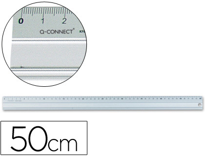 [KF00288] REGLA Q-CONNECT METALICA ALUMINIO 50 CM
