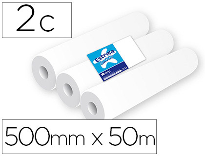 [J626011] ROLLO PAPEL PARA CAMILLAS AMOOS 2 CAPAS 67 SERVICIOS 500 MM X 50 M