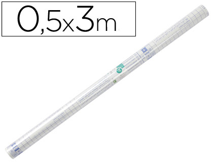 [AD06] ROLLO PLASTICO ADHESIVO LIDERPAPEL 0.50X3 MT 50 MC FORRALIBROS REMOVIBLE