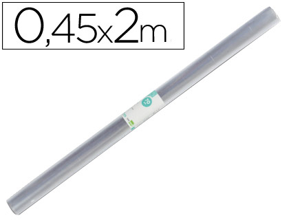 [RL03] ROLLO PLASTICO FORRALIBROS LIDERPAPEL 0,45X2 MT 70 MC