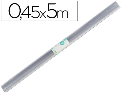 [RL04] ROLLO PLASTICO FORRALIBROS LIDERPAPEL 0,45X5 MT 70 MC