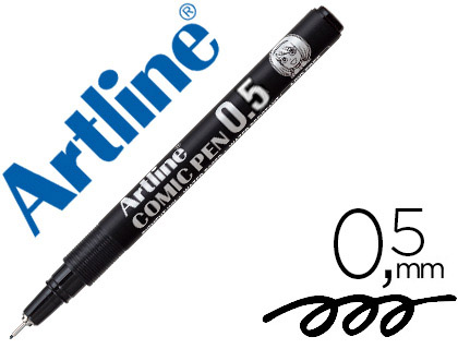 [EK-285 NE] ROTULADOR ARTLINE CALIBRADO MICROMETRICO NEGRO COMIC PEN EK-285 PUNTA POLIACETAL 0,5 MM RESISTENTE AL AGUA
