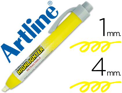 [EK-63] ROTULADOR ARTLINE CLIX FLUORESCENTE EK-63 AMARILLO PUNTA BISELADA 4.00 MM
