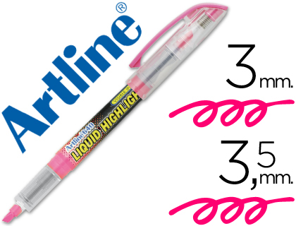 [EK-640-RO] ROTULADOR ARTLINE FLUORESCENTE EK-640 ROSA PUNTA BISELADA
