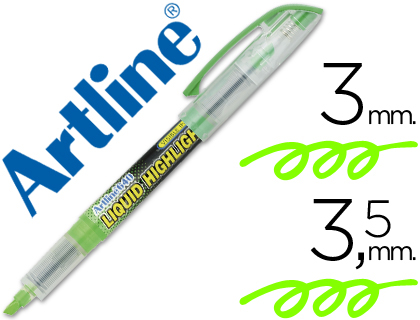 [EK-640-VE] ROTULADOR ARTLINE FLUORESCENTE EK-640 VERDE PUNTA BISELADA