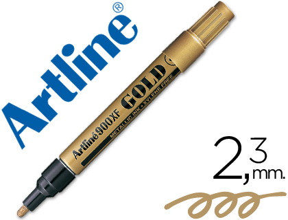 [EK-900 OR] ROTULADOR ARTLINE MARCADOR PERMANENTE TINTA METALICA EK-900 ORO PUNTA REDONDA 2.3 MM