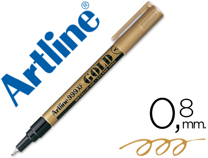 [EK-999 OR] ROTULADOR ARTLINE MARCADOR PERMANENTE TINTA METALICA EK-999 ORO PUNTA REDONDA 0.8 MM