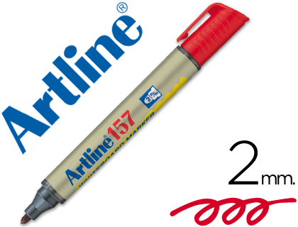 [EK-157 R] ROTULADOR ARTLINE PIZARRA EK-157 ROJO PUNTA REDONDA 2 MM