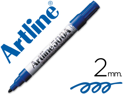 [EK-500 A] ROTULADOR ARTLINE PIZARRA EK-500 AZUL PUNTA REDONDA 2 MM RECARGABLE