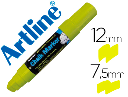 [EPW-12 AM-YE] ROTULADOR ARTLINE PIZARRA VERDE NEGRA EPW-12 MM COLOR AMARILLO