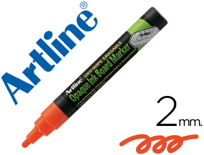 [EPW-4 NA-OR] ROTULADOR ARTLINE PIZARRA VERDE NEGRA EPW-4 NA COLOR NARANJA BOLSA DE 4 UNIDADES
