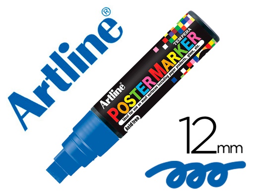 [EPP-12-AZU] ROTULADOR ARTLINE POSTER MARKER EPP-12 PUNTA REDONDA 12 MM COLOR AZUL