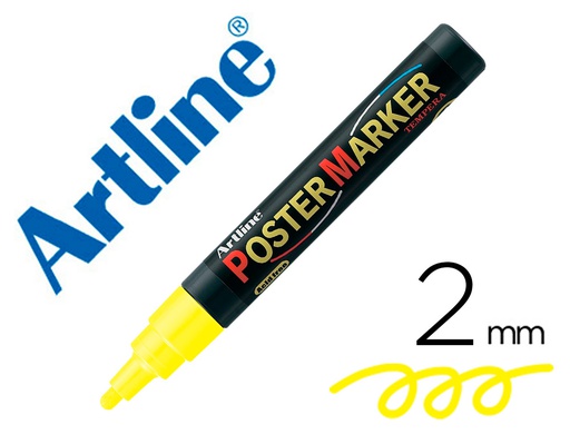 [EPP-4-AMA FLU] ROTULADOR ARTLINE POSTER MARKER EPP-4-AMA FLU PUNTA REDONDA 2 MM COLOR AMARILLO FLUOR