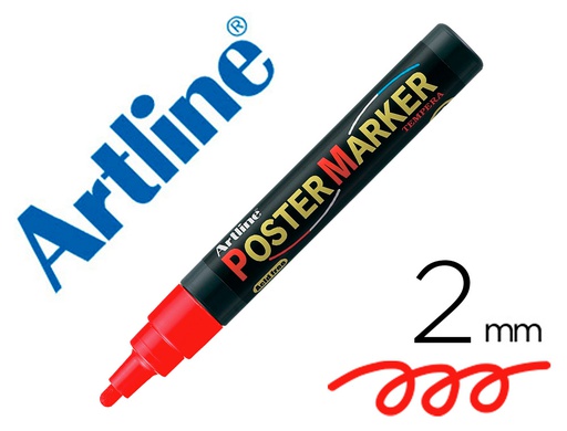 [EPP-4-ROJ] ROTULADOR ARTLINE POSTER MARKER EPP-4-ROJ PUNTA REDONDA 2 MM COLOR ROJO