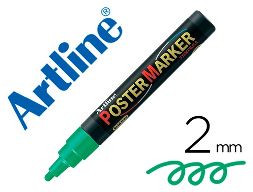 [EPP-4-VER] ROTULADOR ARTLINE POSTER MARKER EPP-4-VER PUNTA REDONDA 2 MM COLOR VERDE