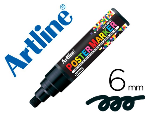 [EPP-6-NEG] ROTULADOR ARTLINE POSTER MARKER EPP-6-NEG PUNTA REDONDA 6 MM COLOR NEGRO