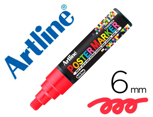 [EPP-6-ROJ] ROTULADOR ARTLINE POSTER MARKER EPP-6-ROJ PUNTA REDONDA 6 MM COLOR ROJO