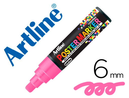 [EPP-6-ROS FLU] ROTULADOR ARTLINE POSTER MARKER EPP-6-ROS FLU PUNTA REDONDA 6 MM COLOR ROSA FLUOR