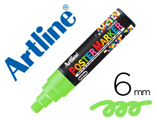 [EPP-6-VER FLU] ROTULADOR ARTLINE POSTER MARKER EPP-6-VER FLU PUNTA REDONDA 6 MM COLOR VERDE FLUOR