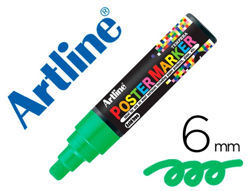 [EPP-6-VER] ROTULADOR ARTLINE POSTER MARKER EPP-6-VER PUNTA REDONDA 6 MM COLOR VERDE