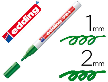 [751-04] ROTULADOR EDDING PUNTA FIBRA 751 VERDE PUNTA REDONDA 1-2 MM