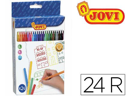 [1624] ROTULADOR JOVI SLIM CAJA DE 24 UNIDADES COLORES SURTIDOS