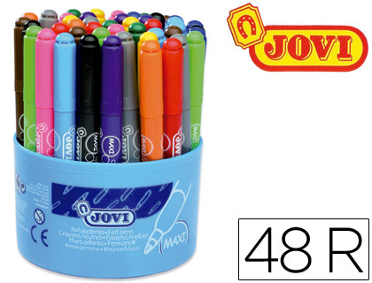 [1748] ROTULADOR JOVI MAXI 13 MM BOTE DE 48 UNIDADES 12 COLORES4 UNIDADES DE CADA COLOR