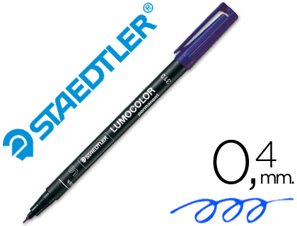 [3133] ROTULADOR STAEDTLER LUMOCOLOR RETROPROYECCION PUNTA DE FIBRA PERMANENTE 313-3 AZUL PUNTA SUPER FINA REDONDA 0.4 MM