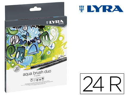 [L6521240] ROTULADOR LYRA AQUA BRUSH DUO CAJA DE 24 COLORES