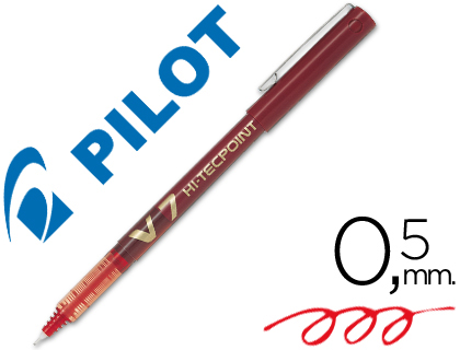 [NV7R] ROTULADOR PILOT PUNTA AGUJA V-7 ROJO 0.7 MM