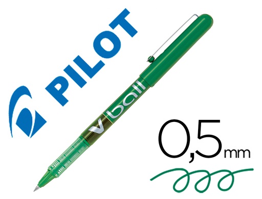 [NVBV] ROTULADOR PILOT ROLLER V-BALL VERDE 0.5 MM