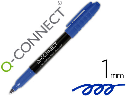 [KF02301] ROTULADOR Q-CONNECT PARA CD/DVD PUNTA FIBRA PERMANENTE AZUL PUNTA REDONDA 1 MM