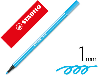 [68/57] ROTULADOR STABILO ACUARELABLE PEN 68 AZUL CELESTE PUNTA GRUESA 1MM