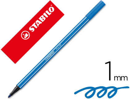 [68/32] ROTULADOR STABILO ACUARELABLE PEN 68 AZUL MARINO PUNTA GRUESA 1MM