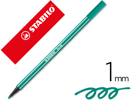 [68/36] ROTULADOR STABILO ACUARELABLE PEN 68 VERDE ESMERALDA PUNTA GRUESA 1MM