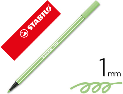 [68/13] ROTULADOR STABILO ACUARELABLE PEN 68 VERDE HIELO PUNTA GRUESA 1MM