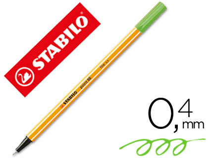[88/13] ROTULADOR STABILO PUNTA DE FIB RA POINT 88 VERDE HIELO PUNTA FINA 0,4MM