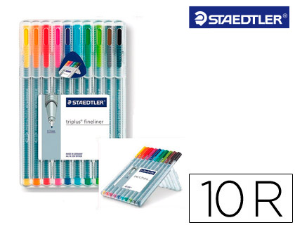 [334 SB10] ROTULADOR STAEDTLER TRIPLUS FINELINER 334 ESTUCHE DE 10 UNIDADES COLORES SURTIDOS