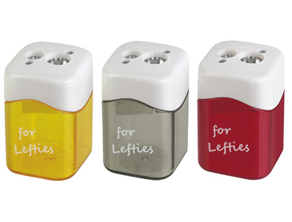 [09240090] SACAPUNTAS M+R METALICO PARA ZURDOS 2 USOS CON DEPOSITO COLORES SURTIDOS