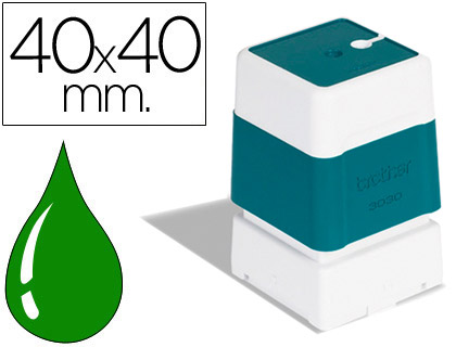 [PR4040G6P] SELLO AUTOMATICO BROTHER 40 MM X 40 MM VERDE
