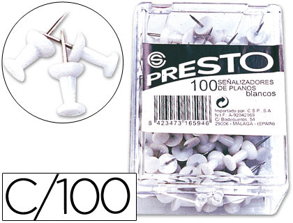 [KF15272] SEÑALIZADOR DE PLANOS Q-CONNECT BLANCO CAJA DE 100 UNIDADES