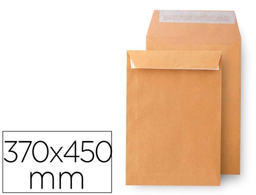 [K-36] SOBRE LIDERPAPEL K-36 BOLSA KRAFT 370X450 MM CAJA DE 100 UNIDADES