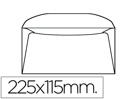 [SB01] SOBRE LIDERPAPEL DL+ -BOLSA DE 10 115X225 MM