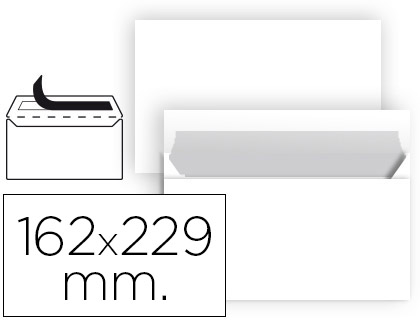 [SB84] SOBRE LIDERPAPEL N 11 BLANCO DIN C5 162X229 MM TIRA DE SILICONA PAQUETE DE 25 UNIDADES