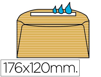 [SB40] SOBRE LIDERPAPEL N.8 CREMA COMERCIAL NORMALIZADO 120X176MM ENGOMADO CAJA DE 500 UNIDADES