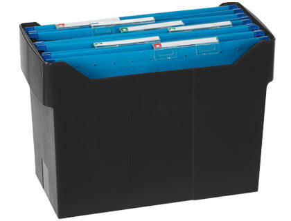 [2007 NE] SOPORTE PARA CARPETAS COLGANTES ARCHIVO 2000 ARCHIVOX POLIESTIRENO NEGRO CAPACIDAD 20 CARPETAS DIN A4